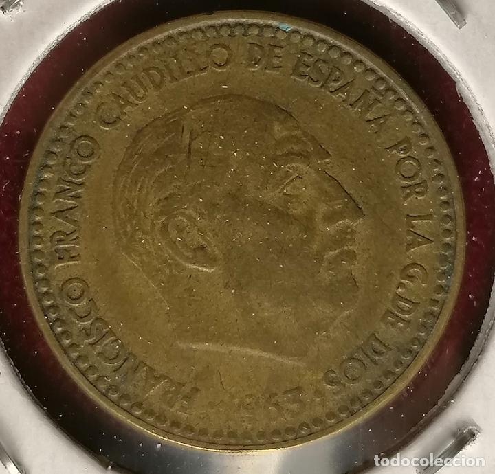 Monedas con errores: 1 peseta 1963 * 64 cospel partido - Foto 3
