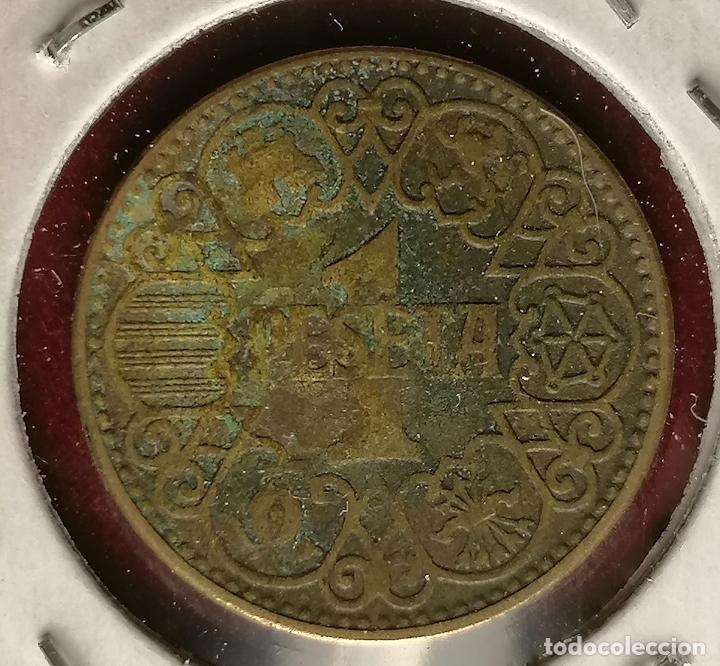 Monedas con errores: 1 peseta 1944 cospel roto - Foto 3