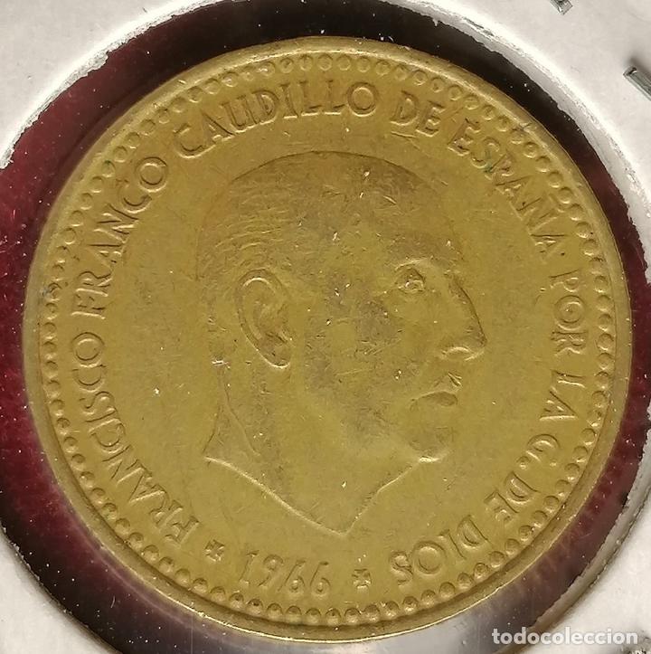 Monedas con errores: 1 peseta 1966 * 69 Laminacion - Foto 2