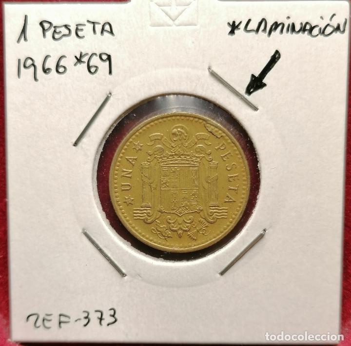 Monedas con errores: 1 peseta 1966 * 69 Laminacion - Foto 1