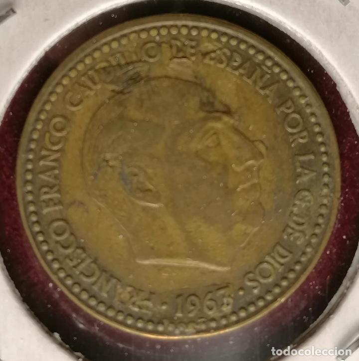 Monedas con errores: 1 peseta 1963 * 63 doble laminacion - Foto 4