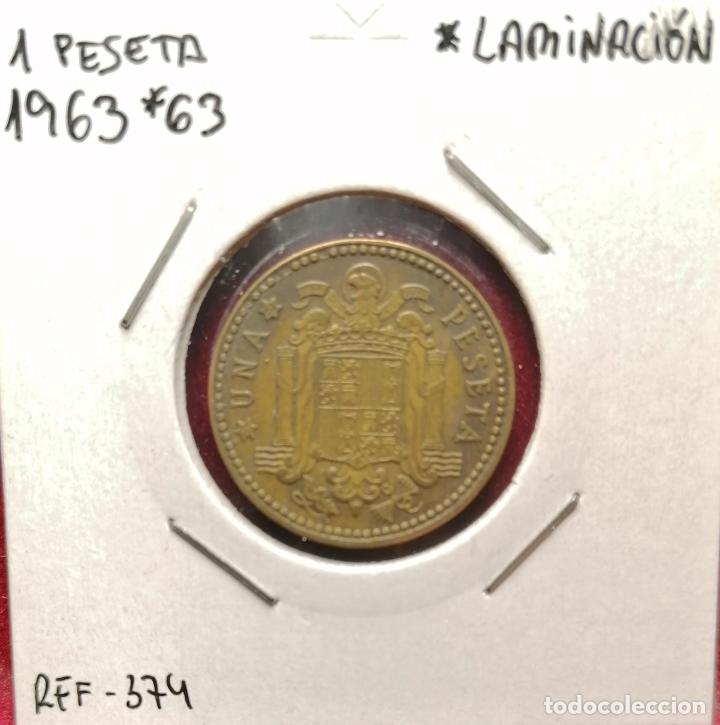 Monedas con errores: 1 peseta 1963 * 63 doble laminacion - Foto 1