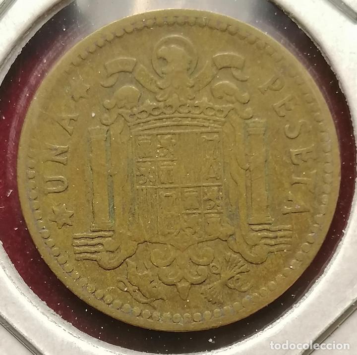 Monedas con errores: 1 peseta 1963 * 63 empaste - cu&ntilde;o descantillado - Foto 2
