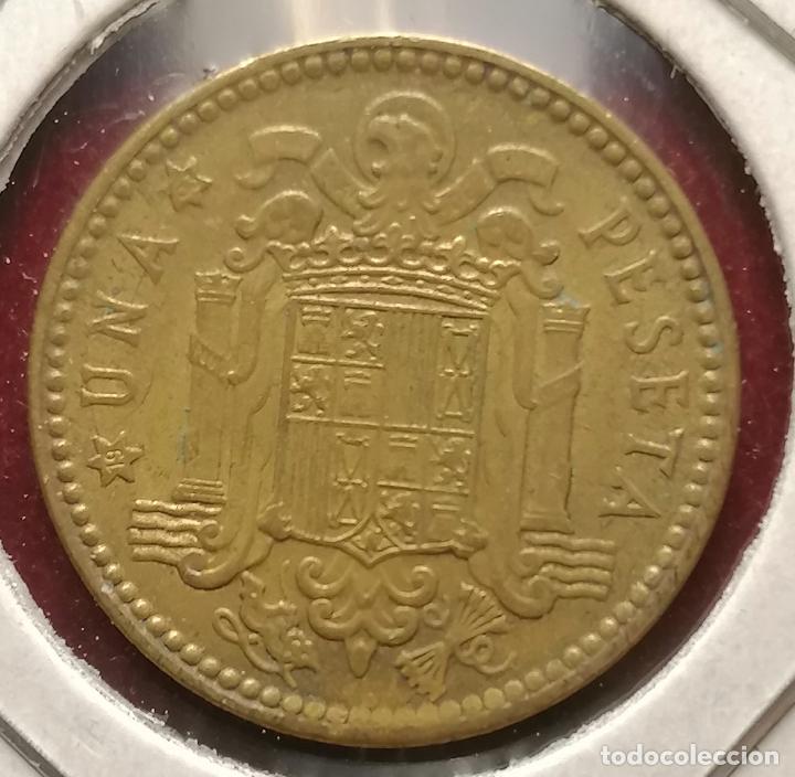 Monedas con errores: 1 peseta 1963 * 63 empaste - cu&ntilde;o descantillado - Foto 2