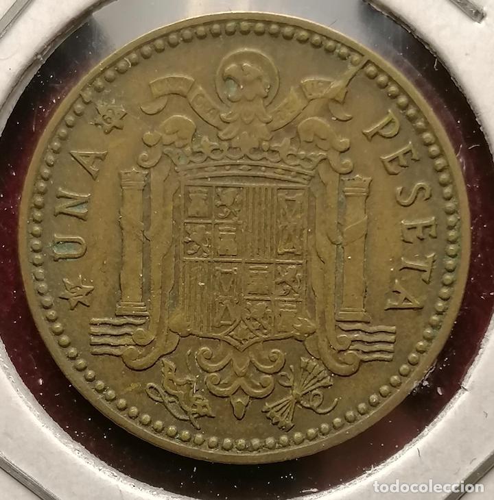 Monedas con errores: 1 peseta 1953 * 62 empaste - cu&ntilde;o roto - Foto 2