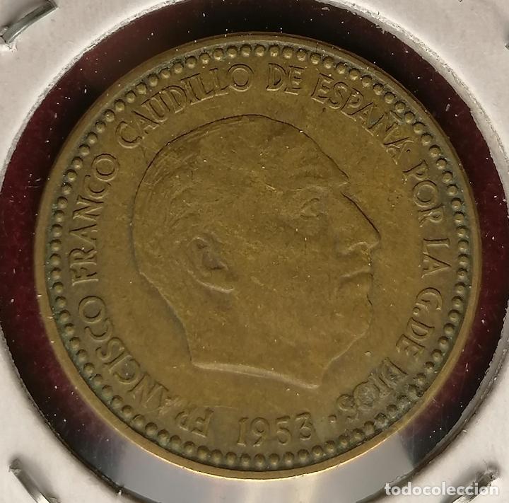 Monedas con errores: 1 peseta 1953 * 62 empaste - cu&ntilde;o roto - Foto 3