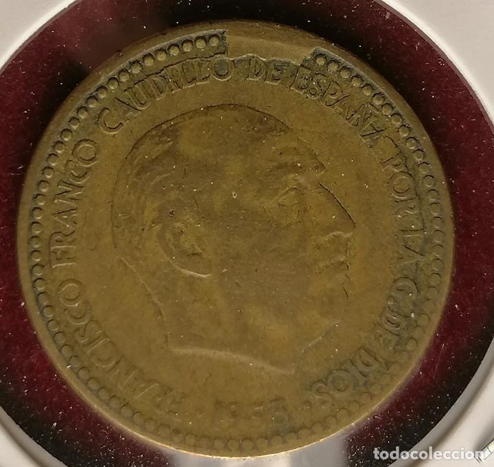 Monedas con errores: 1 peseta 1953 * empaste - Foto 3