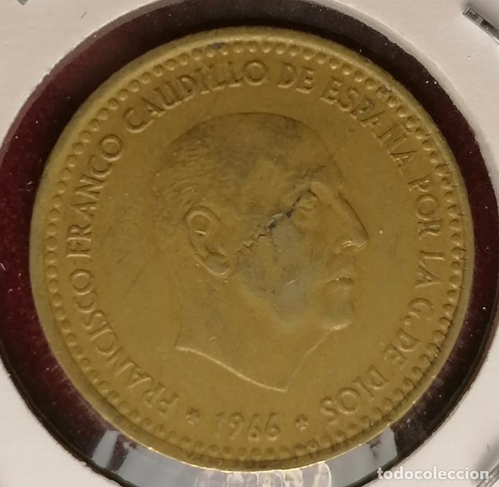 Monedas con errores: 1 peseta 1966 * 69 laminacion - Foto 3