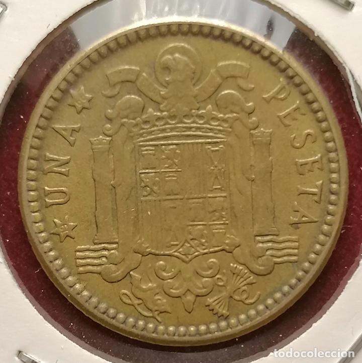 Monedas con errores: 1 peseta 1963 * 66 canto doble - Foto 2