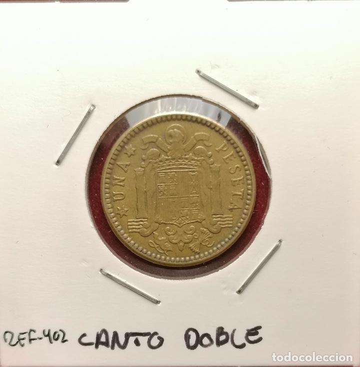 Monedas con errores: 1 peseta 1963 * 66 canto doble - Foto 1