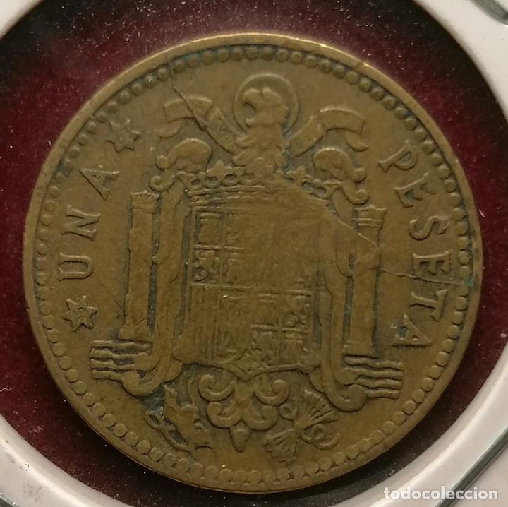 Monedas con errores: 1 peseta 1963 * 63 cu&ntilde;o roto anverso - Foto 2