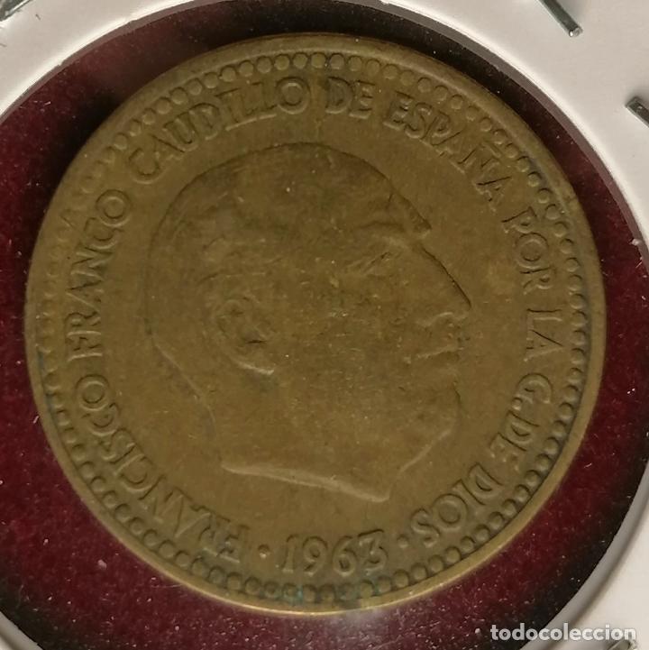 Monedas con errores: 1 peseta 1963 * 63 cu&ntilde;o roto anverso - Foto 3