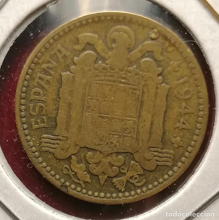Monedas con errores: 1 peseta 1944 * empaste - Foto 2