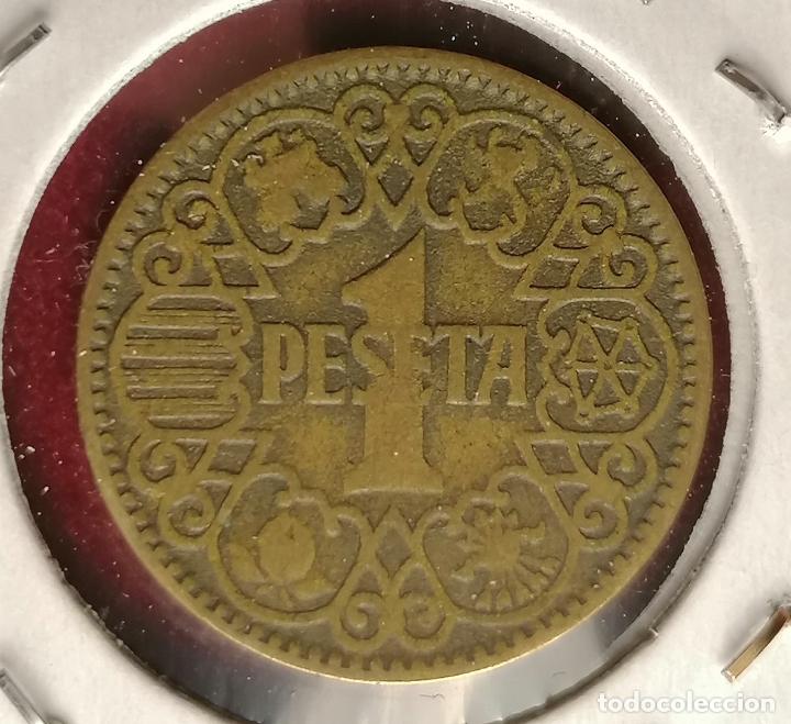 Monedas con errores: 1 peseta 1944 * empaste - Foto 3