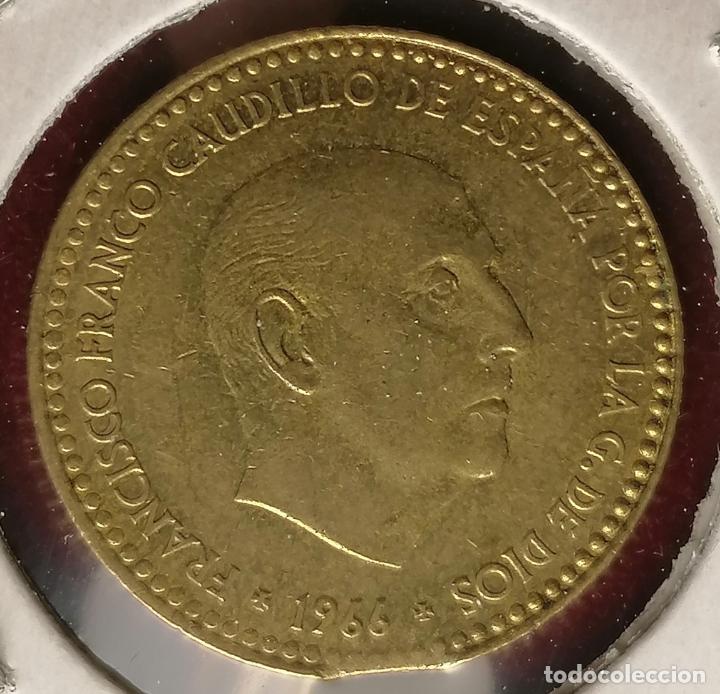 Monedas con errores: 1 peseta 1966 * 73 Segmentada - Foto 3