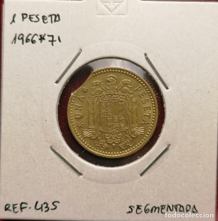 Monedas con errores: 1 peseta 1966 * 71 segmentada curva - Foto 1