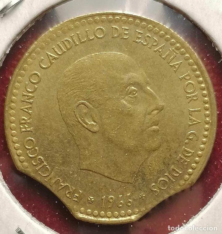 Monedas con errores: 1 peseta 1966 * 74 doble segmentada curva - Foto 3