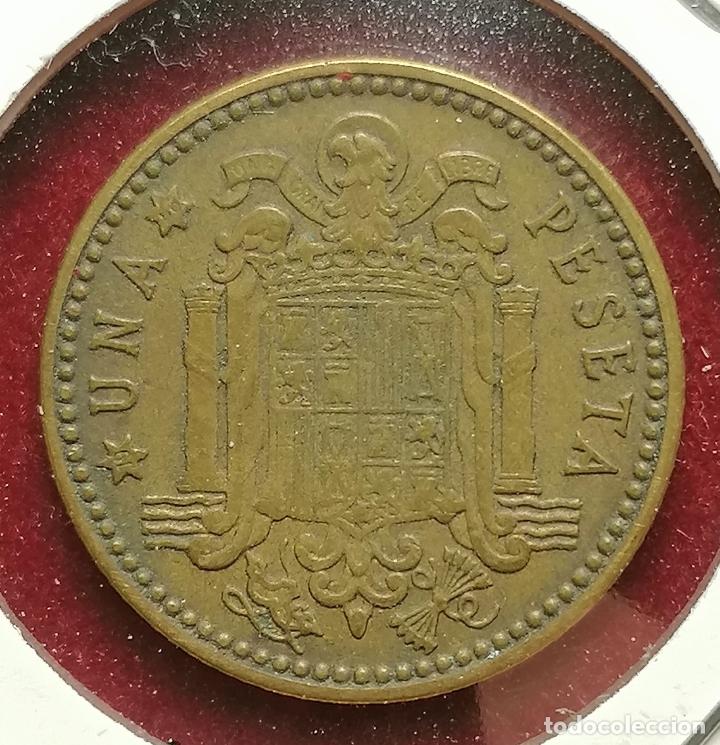 Monedas con errores: 1 peseta 1963 * 66 girada - Foto 2