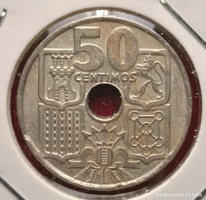 Monedas con errores: 50 centimos 1949 * Laminada - Foto 2