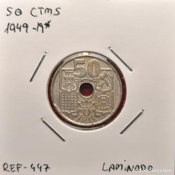Monedas con errores: 50 centimos 1949 * Laminada - Foto 1