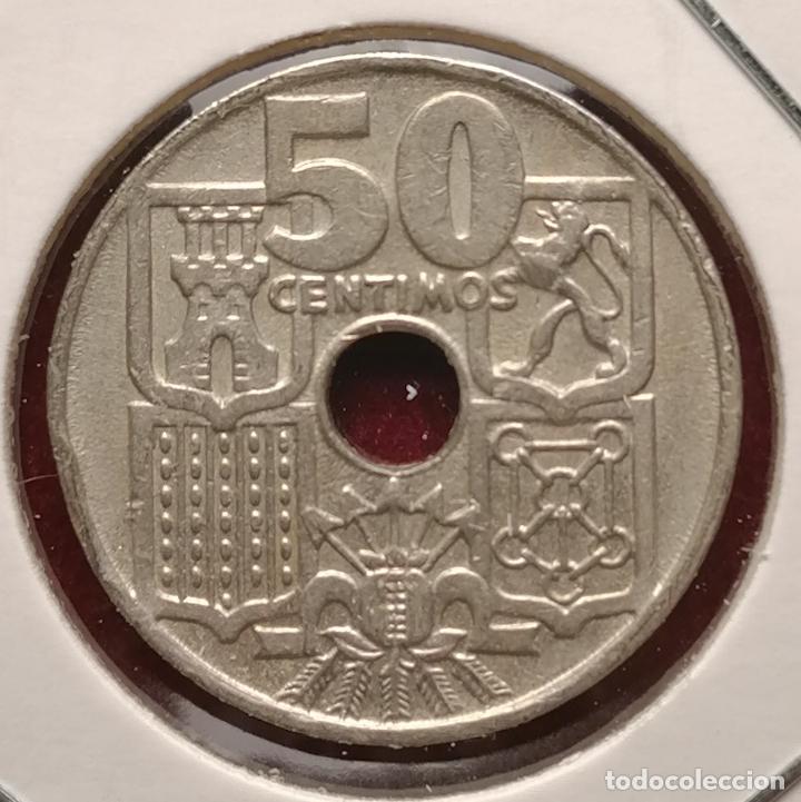 Monedas con errores: 50 centimos 1949 * 53 Empaste laminada - Foto 2