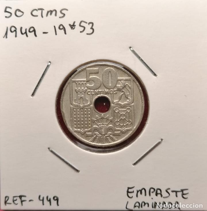 Monedas con errores: 50 centimos 1949 * 53 Empaste laminada - Foto 1