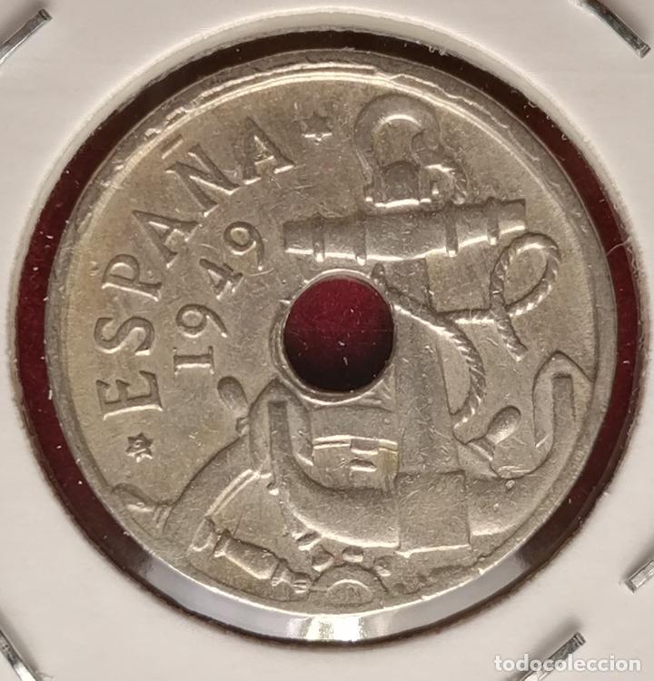 Monedas con errores: 50 centimos 1949 * Desplazada - Foto 3