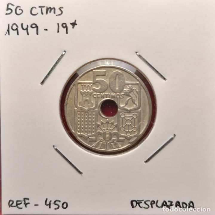 Monedas con errores: 50 centimos 1949 * Desplazada - Foto 1