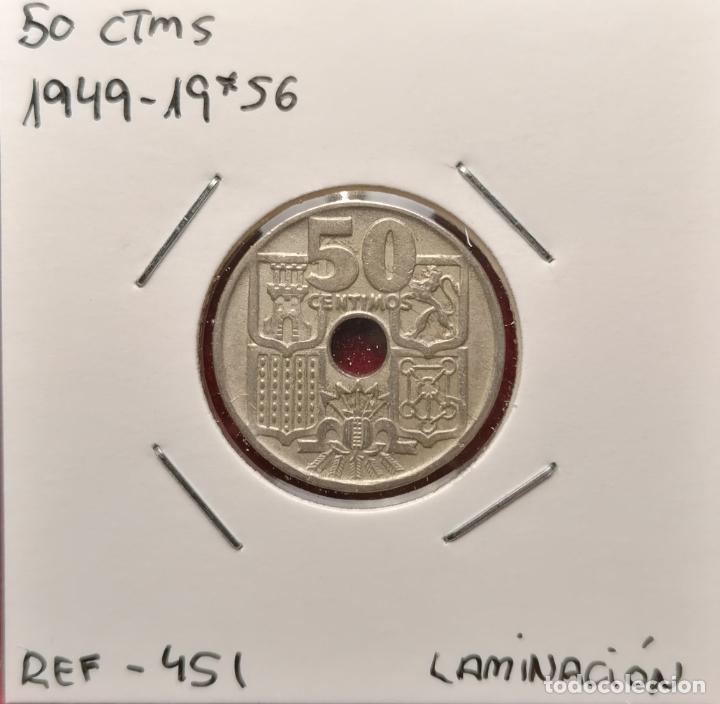 Monedas con errores: 50 centimos 1949 * 56 Laminacion - Foto 1