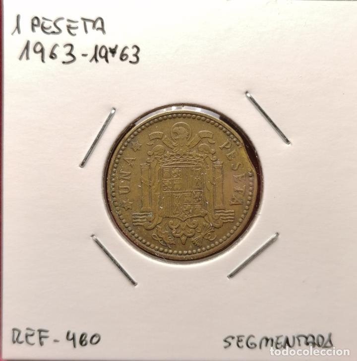 Monedas con errores: 1 peseta 1963 * 63 segmentada curva - Foto 1