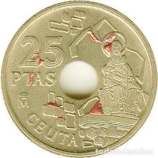Monedas con errores: VARIANTE - ERROR DE 25 PESETAS DE 1998 CEUTA - NÚM. 1