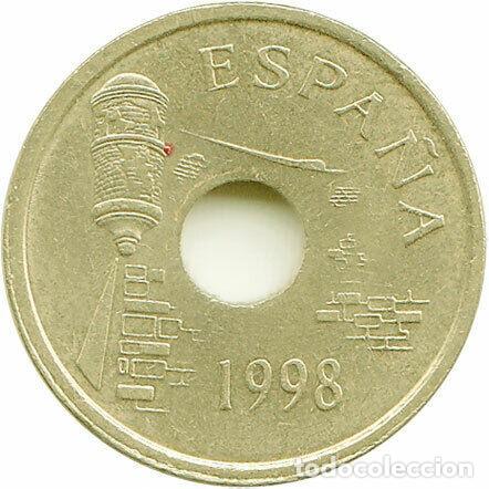 Monedas con errores: Variante - Error de 25 pesetas de 1998 Ceuta - N&uacute;m. 8 - Foto 1