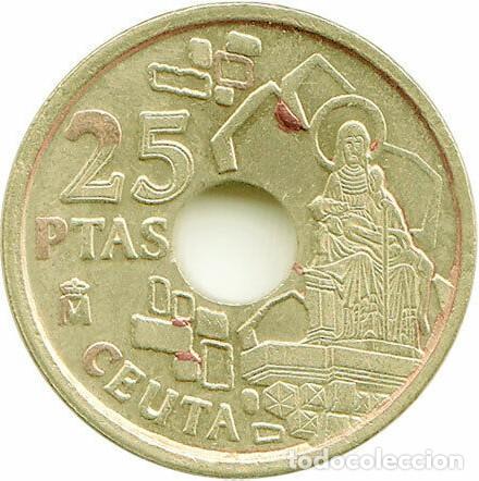 Monedas con errores: Variante - Error de 25 pesetas de 1998 Ceuta - N&uacute;m. 8 - Foto 2