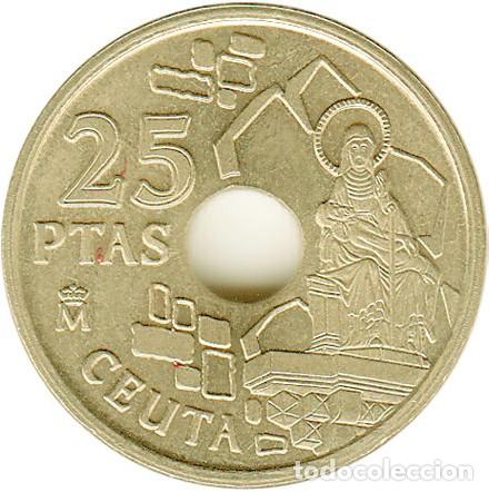 Monedas con errores: Variante - Error de 25 pesetas de 1998 Ceuta - N&uacute;m. 20 - Foto 1