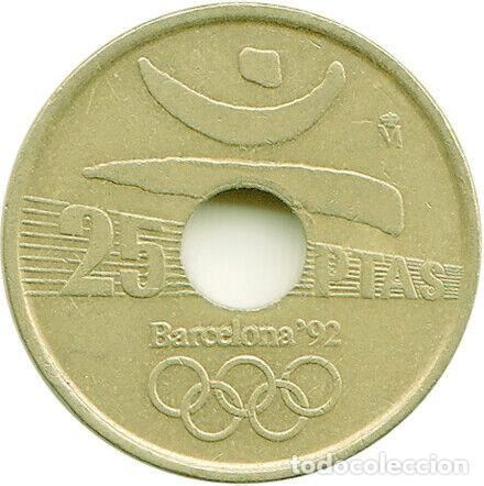 Monedas con errores: Variante - Error de 25 pesetas de 1991 - Foto 2