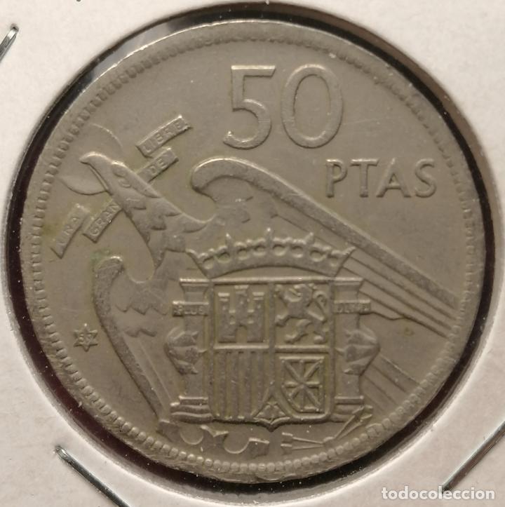 Monedas con errores: 50 pesetas 1957 * 59 borde manipulado - Foto 3