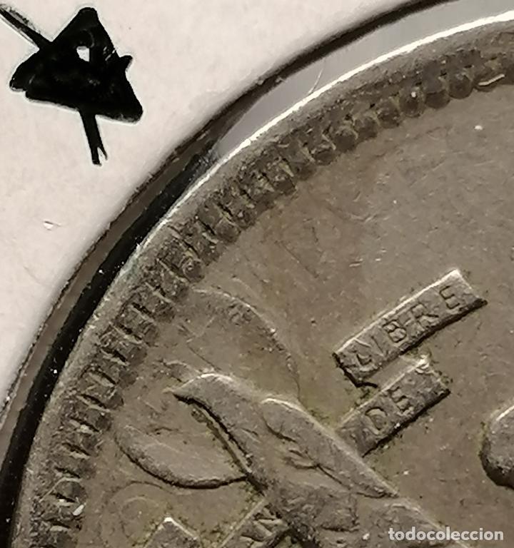 Monedas con errores: 50 pesetas 1957 * 58 repintada - Foto 4