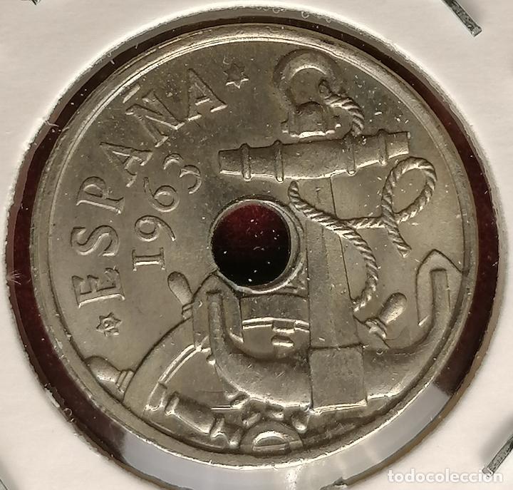 Monedas con errores: 50 centimos 1963 * repintada timon - Foto 3