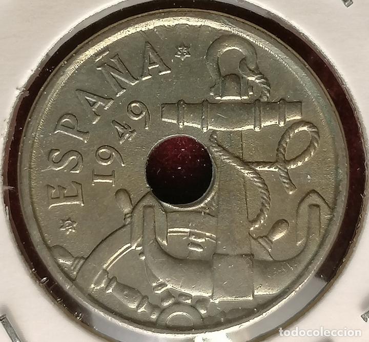Monedas con errores: 50 centimos 1949 * 56 repintada timon y flechas - Foto 3