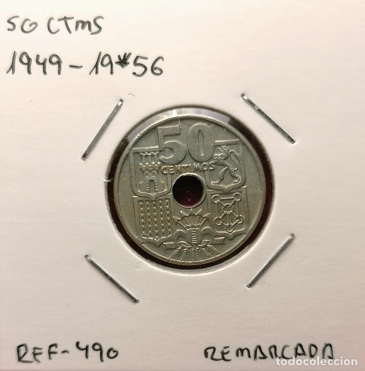 Monedas con errores: 50 centimos 1949 * 56 repintada timon y flechas - Foto 1