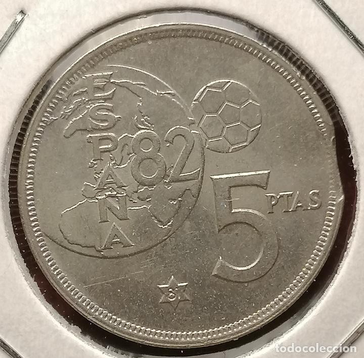 Monedas con errores: 5 pesetas 1980 * 81 mundial Segmentada - Foto 2