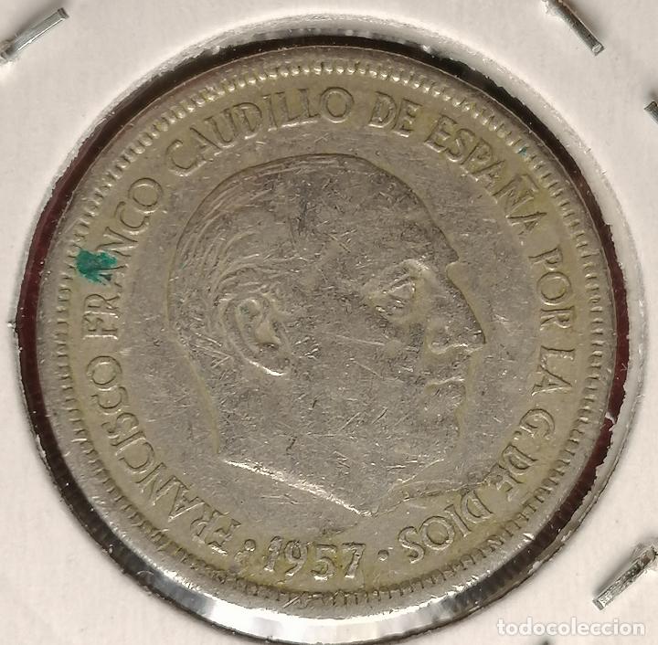Monedas con errores: 5 pesetas 1957 * 67 laminada - Foto 3