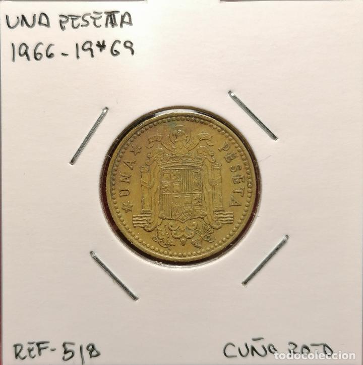 Monedas con errores: 1 peseta 1966 * 69 cu&ntilde;o roto - Foto 1