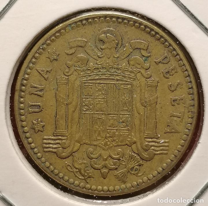Monedas con errores: 1 peseta 1963 * 65 laminada - Foto 2