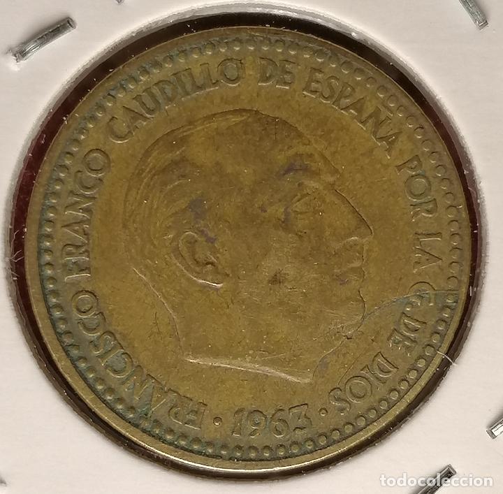 Monedas con errores: 1 peseta 1963 * 64 cu&ntilde;o partido - Foto 3