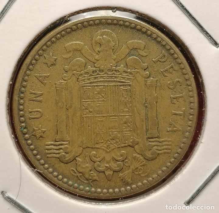 Monedas con errores: 1 peseta 1953 * 63 cu&ntilde;o partido - Foto 2