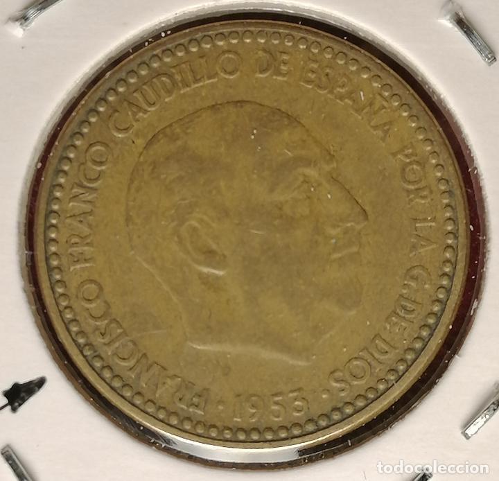 Monedas con errores: 1 peseta 1953 * 63 cu&ntilde;o partido - Foto 3