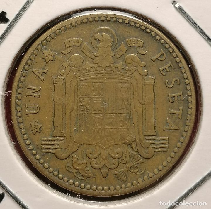 Monedas con errores: 1 peseta 1953 * 56 cu&ntilde;o partido - Foto 2
