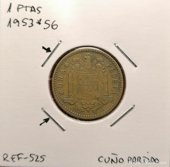 Monedas con errores: 1 peseta 1953 * 56 cu&ntilde;o partido - Foto 1