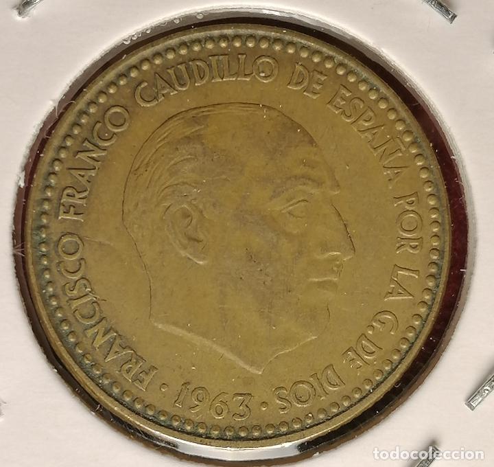 Monedas con errores: 1 peseta 1963 * 64 cu&ntilde;o partido - Foto 3